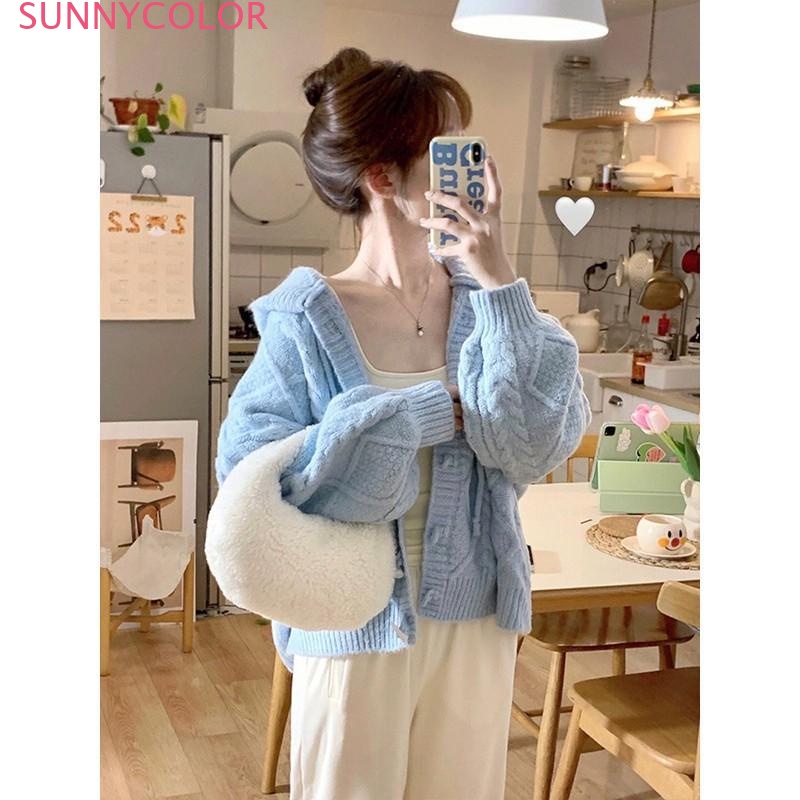 SUNNYCOLOR Áo Sơ Mi áo sơ mi nữ áo kiểu hàn quốc thông thường nhí nhảnh phong cách Fashion WXF23A0O8D 42Z231019