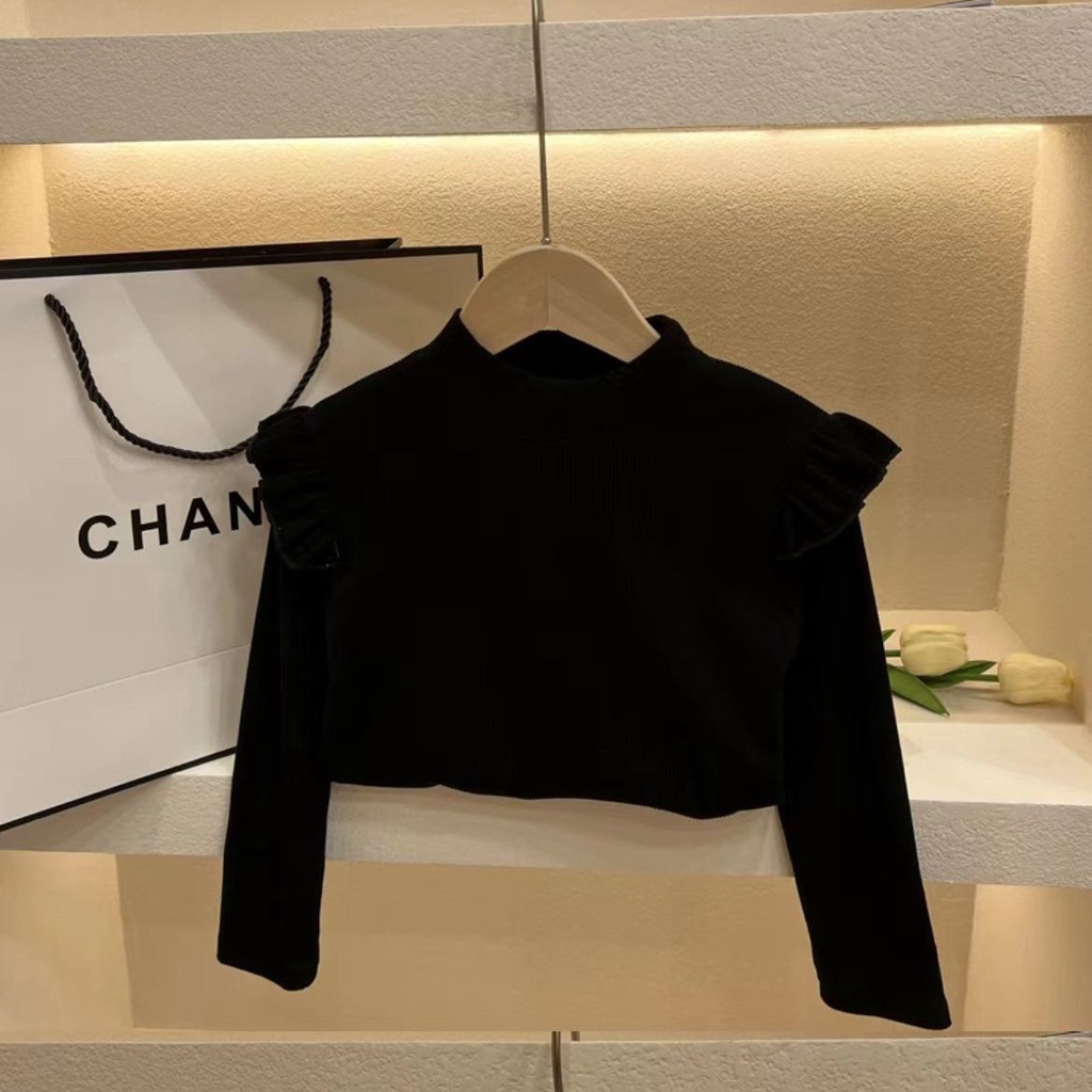 Áo Thun Tay Dài Cổ Cao Thời Trang Cho Nữ