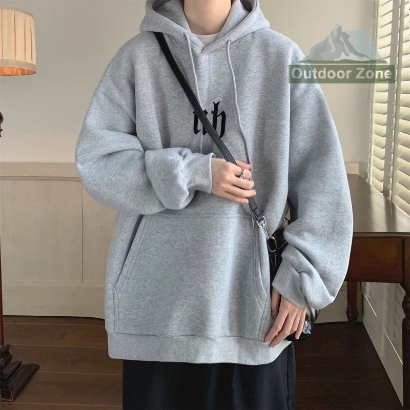 Áo hoodie Dáng Rộng Phong Cách retro Thời Trang Thu Đông Cho Nam