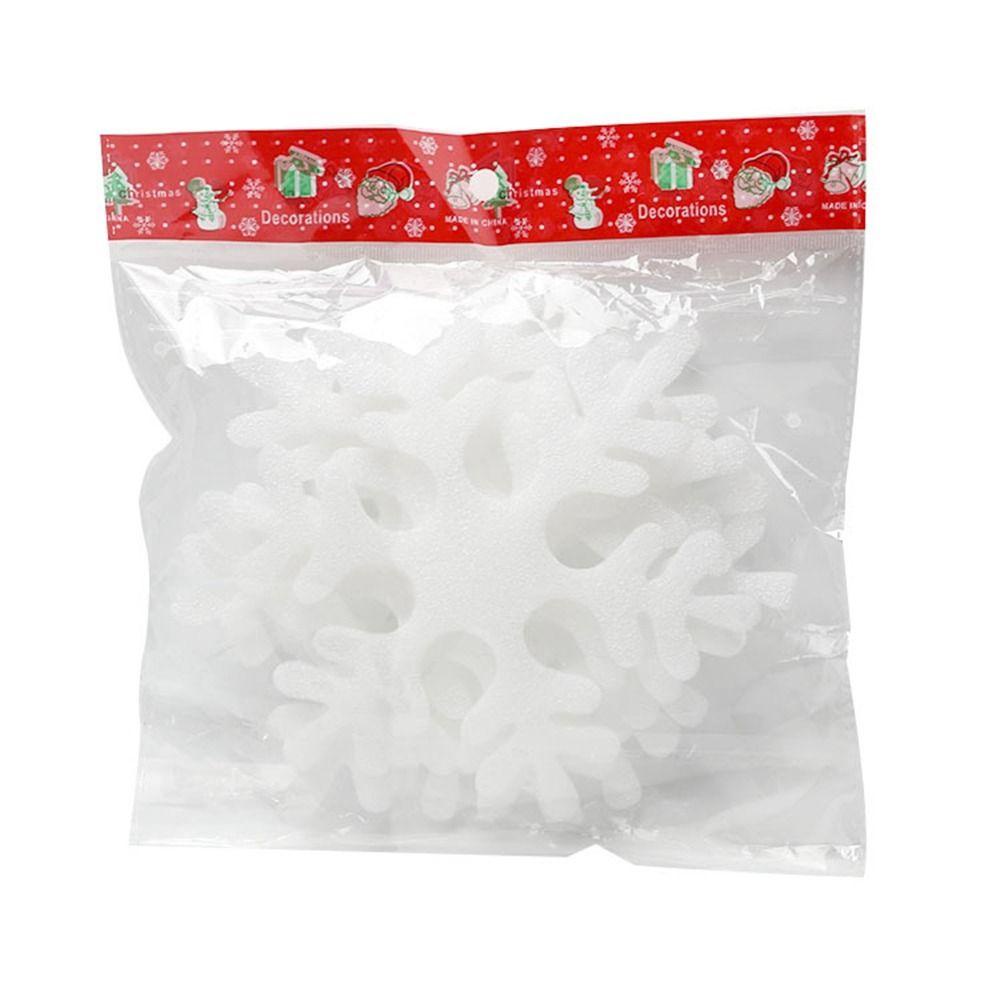 Malcolm Set 6 Bông Tuyết Giả Bằng Xốp Màu Trắng Sáng Tạo Treo Trang Trí Cây Thông Noel