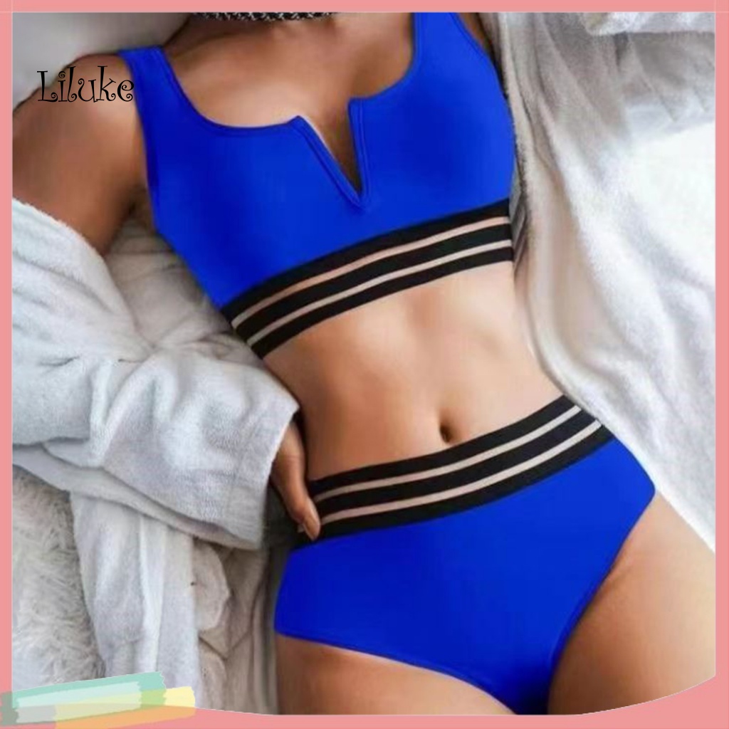 Bộ Đồ Bơi Hai Mảnh Dây Đeo Vai Dáng Chữ v