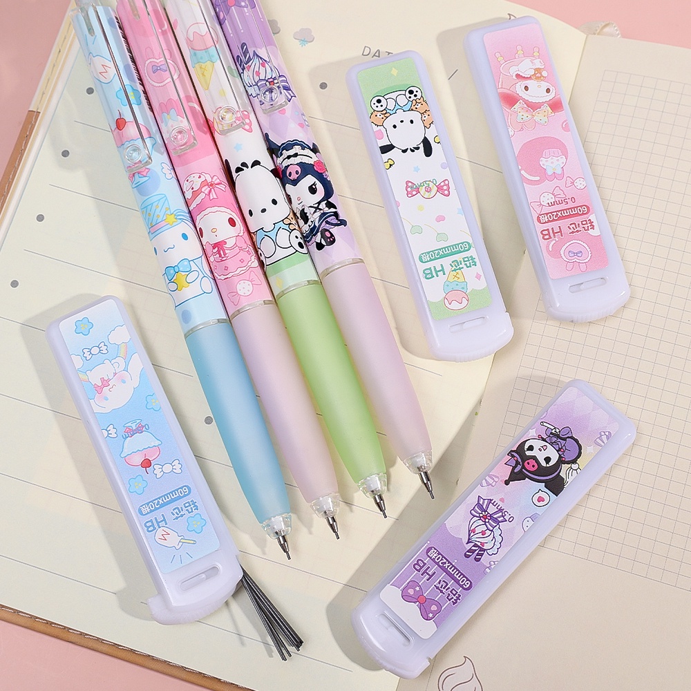 SANRIO Dễ Thương Bộ Bút Chì Ngòi 0.5mm Kèm Lõi Thay Thế Hình melody Đáng Yêu