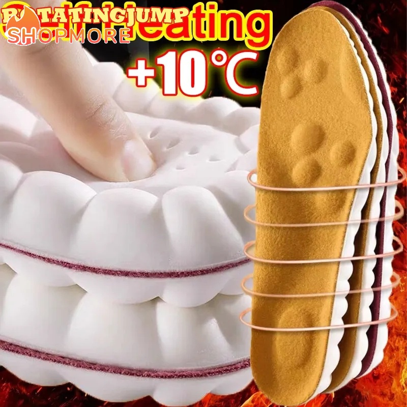 Đế Lót Giày Thể Thao / Đệm Dày Mềm Mại Ấm Áp Thoải Mái Thoáng Khí Chống Sốc Mùa Đông Cho Nam Và Nữ