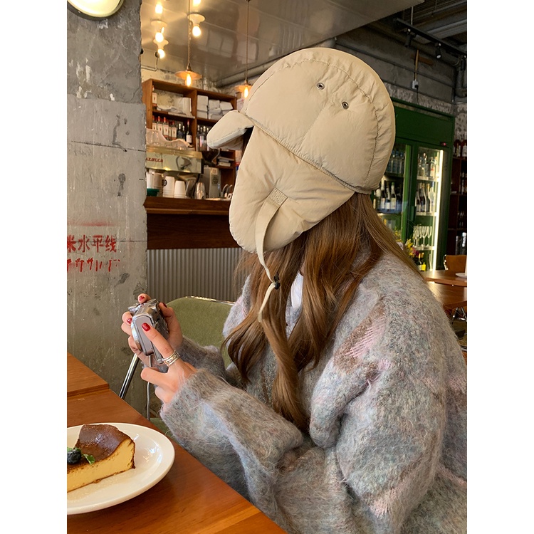 W Mũ Phao Leo Núi Che Tai Giữ Ấm Mùa Đông Phong Cách Hàn Quốc Dễ Phối Đồ Cho Nam Và Nữ