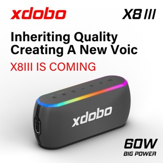  Xdobo Hàng Mới Về Loa Bluetooth Không Dây 60w X8III Loa Siêu Trầm Di Động rảnh Tay Ngoài Trời Có Đèn RGB 