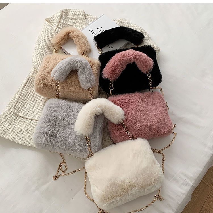 Túi Đeo Chéo mini Phối Lông Thời Trang Hàn Quốc Đáng Yêu