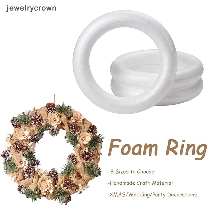 Vòng Xốp polystyrene Tròn Màu Trắng Làm Bằng Tay Trang Trí Nhà Cửa diy