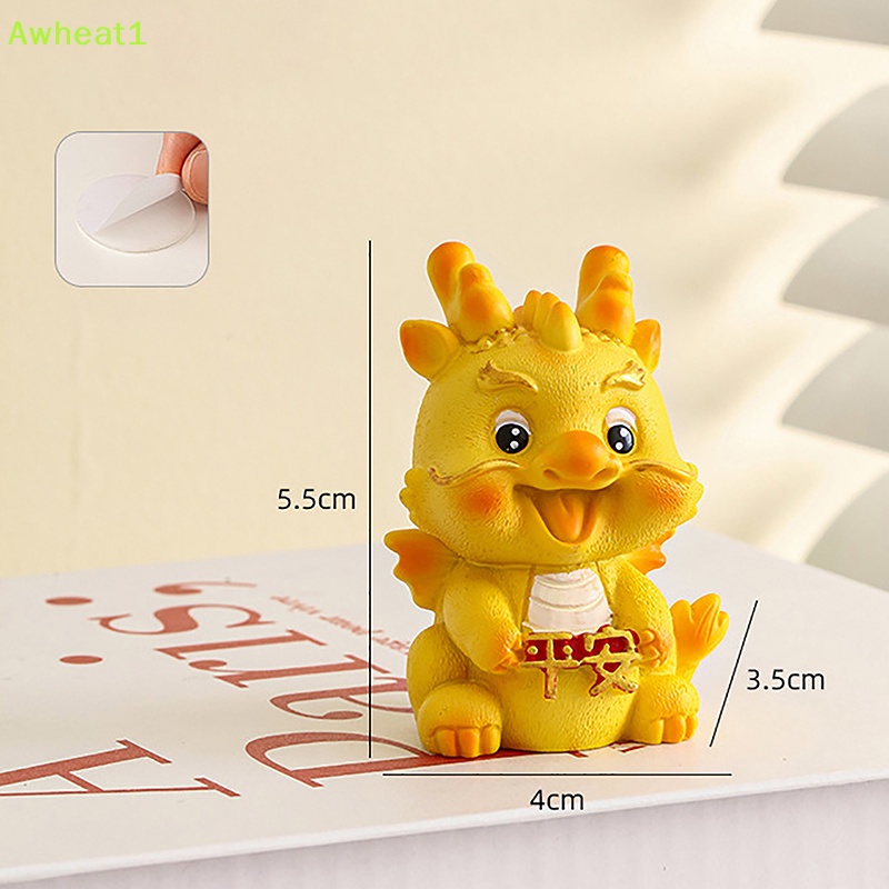 Tượng Rồng Mini Bằng Nhựa resin Trang Trí Bàn Điều Khiển Xe Hơi awheat1 2024 Mới