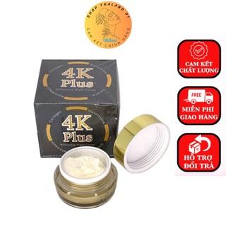 Kem 4K Plus 5x Trắng Da Thái Lan  Căng Bóng Ban Đêm 20gr Giusp da căng bóng hồng hào chuẩn hàng thái