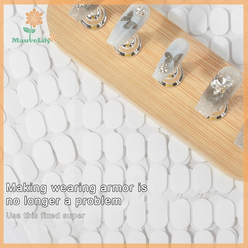 Set 100 Băng Keo Hai Mặt Bằng acrylic Trong Suốt Dùng Trưng Bày Móng Nghệ Thuật