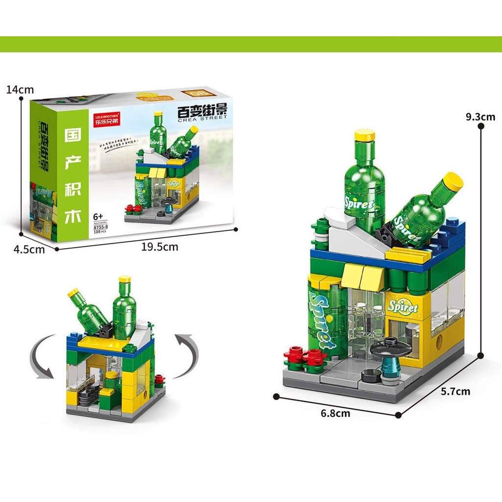 Bộ Đồ Chơi Lắp Ráp Mô Hình Đường Phố mini Cho Bé