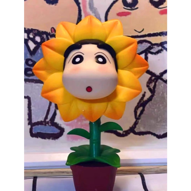 Mô Hình shin chan / Hoa Hướng Dương / Cậu Bé Bút Chì Dễ Thương 12cm