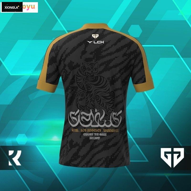 Geng team kit 2023chovy peripheral Áo Thun Tay Ngắn In Hình Nhóm Nhạc gen g s13