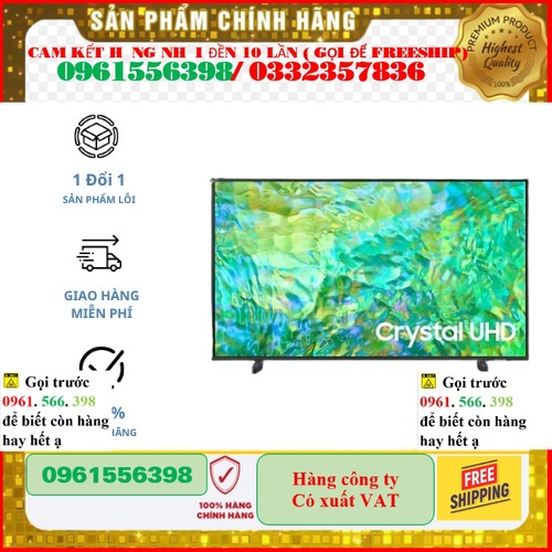 Tivi Samsung 43 inch Crystal UHD 4K CU8000  . |