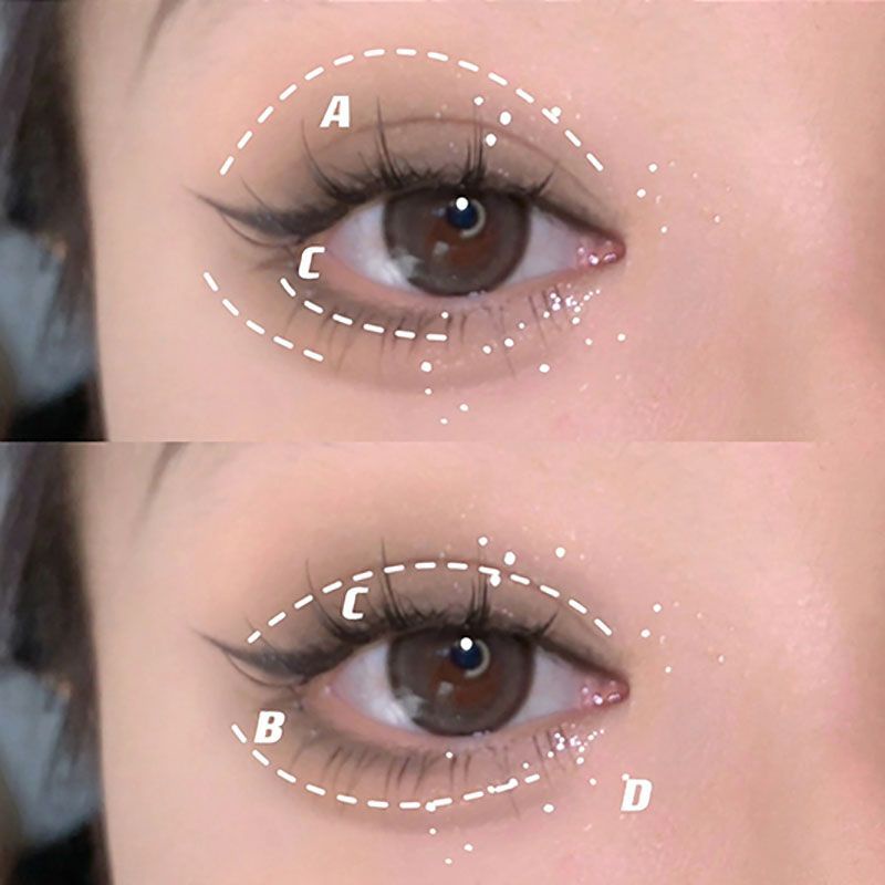 Bảng Phấn Mắt Bốn Màu Khói Phong Cách Mới 2023 Màu Đất / Màu Lì / Màu Trắng Hàng Ngày soaking olive Dễ Sử Dụng