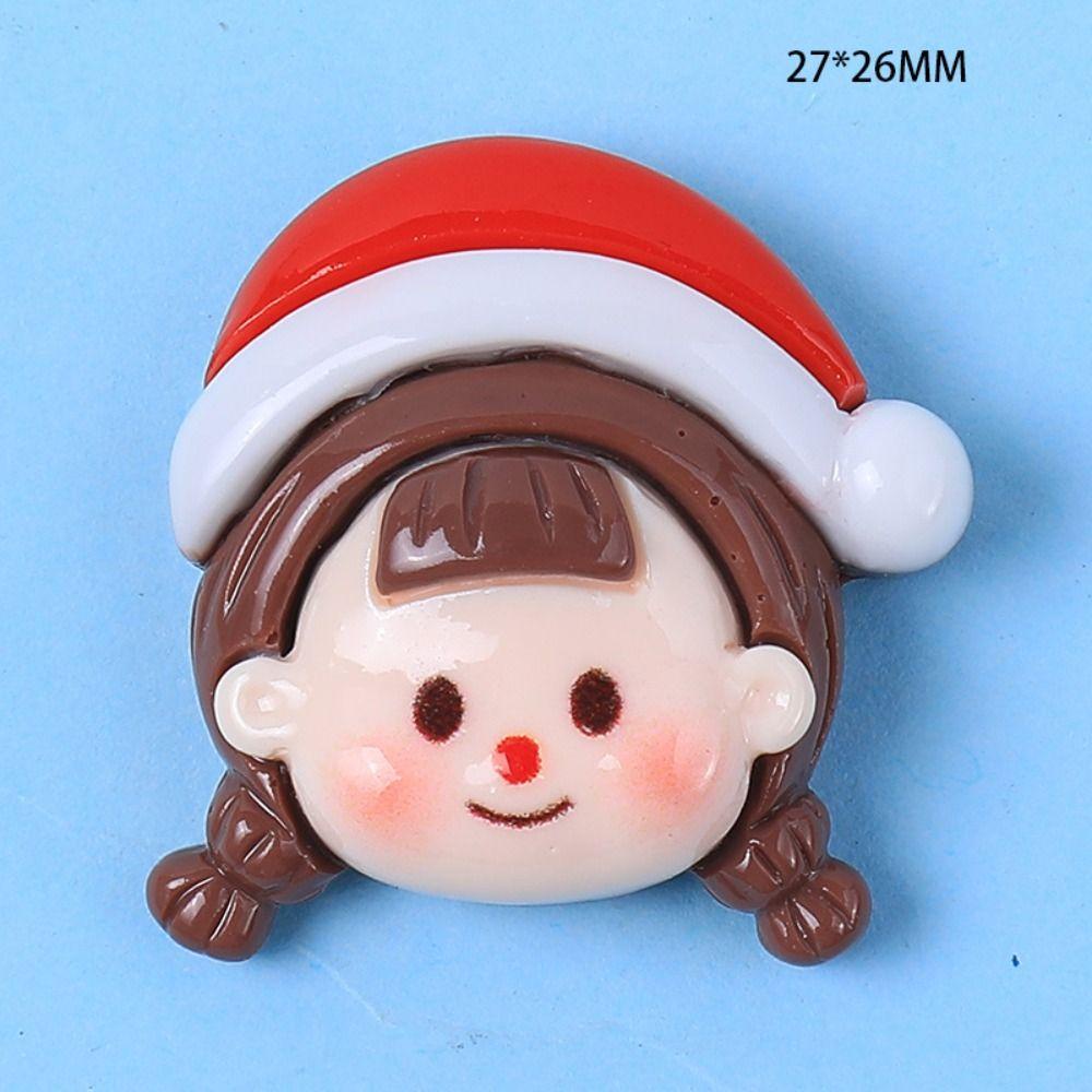 Set 5 Kẹp Tóc Nhựa Hình Ông Già Noel / Thỏ / Cây Thông / Người Tuyết Hoạt Hình Giáng Sinh