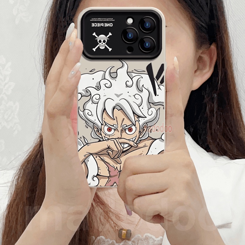 Ốp lưng OPPO Reno 10 Pro 8T 4G 5G 8 7 8Z 7Z 6 5Z 5F 5 Lite 4F 4 2F 2Z A94 A93 A74 A95 New Straight edge Fine hole Large window Cartoon One Piece Gear Fifth: Sun God Nika Monkey D Luffy anime Shockproof Soft Phoone Case DSC 09