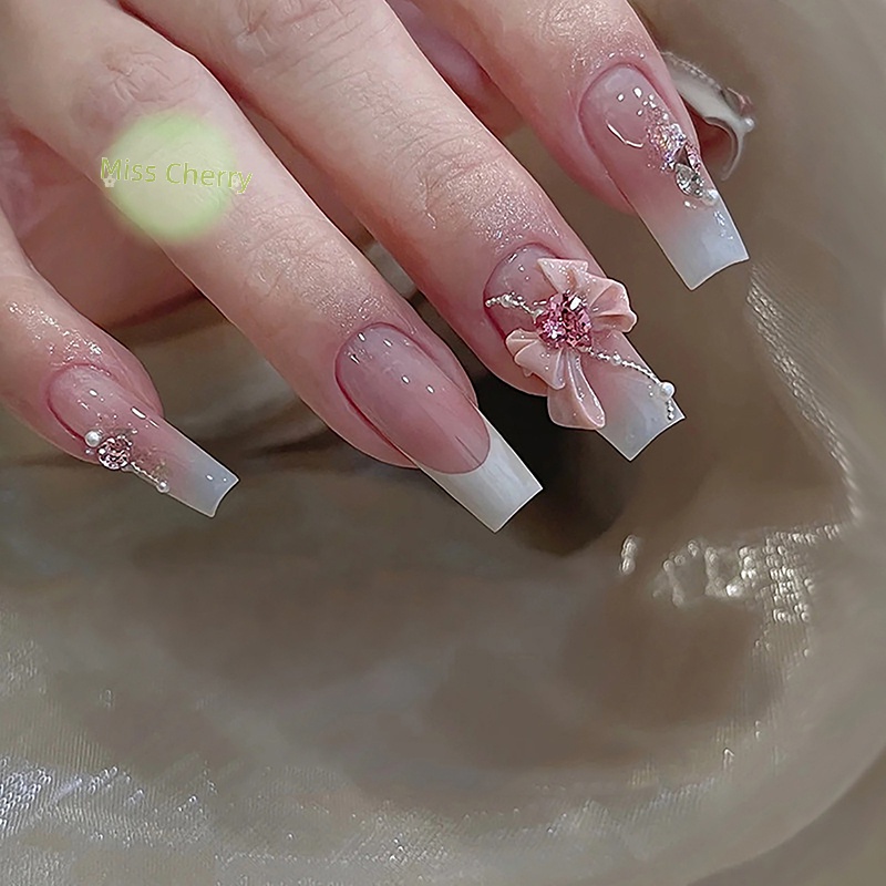 Set 10 Hạt Nhựa resin Hình Nơ 3d Đính Đá Trang Trí Móng Tay Nghệ Thuật