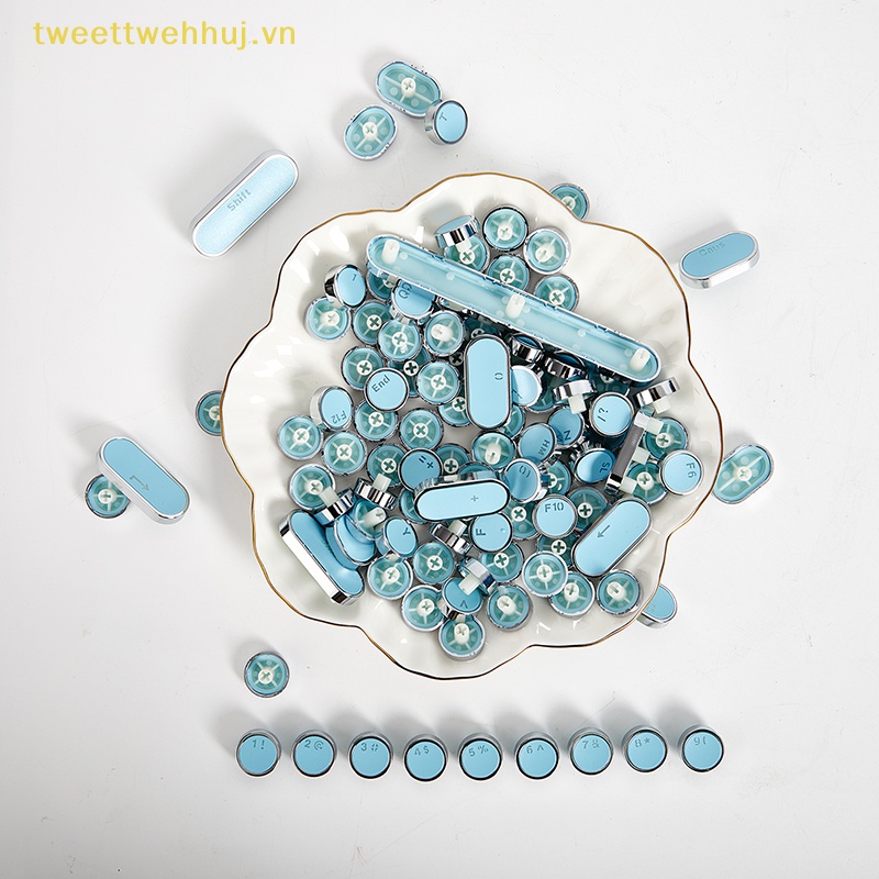 Tweehuj Bàn Phím Cơ 104 Phím Hình Tròn Phong Cách retro