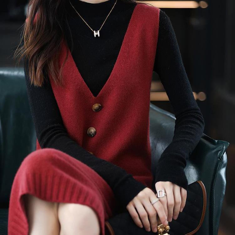 Áo sweater Dệt Kim Cổ Chữ v Dáng Rộng Thời Trang Xuân Thu Hàn Quốc 2023 Cho Nữ