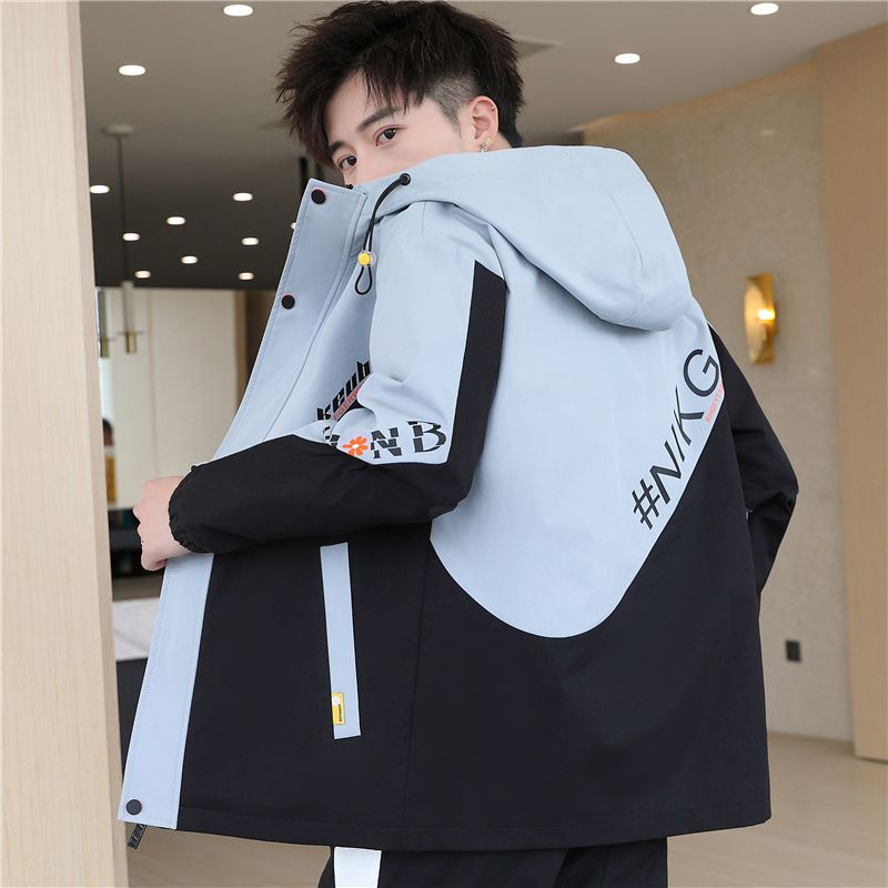 Áo Khoác Nam Dài Tay Có Mũ Thời Trang Hàn