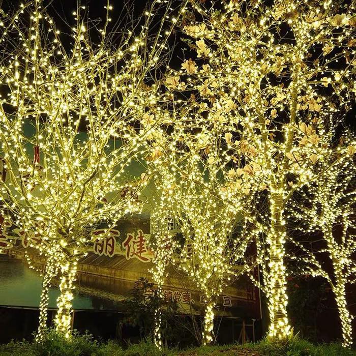 Cuộn Đèn Nháy LED Trang Trí 20m/ 50m Bóng LED Kim Cương Chống Nước