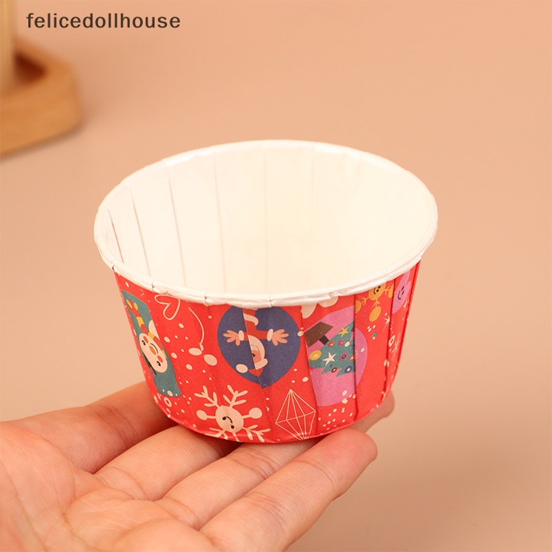 Set 50 Khuôn Giấy Làm Bánh muffin / cupcake Họa Tiết Giáng Sinh