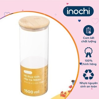 Hũ thuỷ tinh nắp tre inochi - Nikko 1500ml