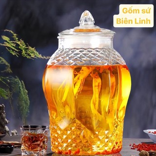 Bình thuỷ tinh ngâm rượu kim cương 20-25 Lit