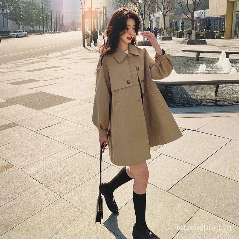 Áo Khoác Gió Dáng Dài Qua Gối Thời Trang Hàn Quốc Cao Cấp 2023