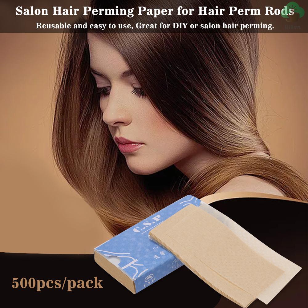 Bộ 500 Giấy Quấn Uốn Tóc Chịu Nhiệt Độ Cao Tiện Dụng