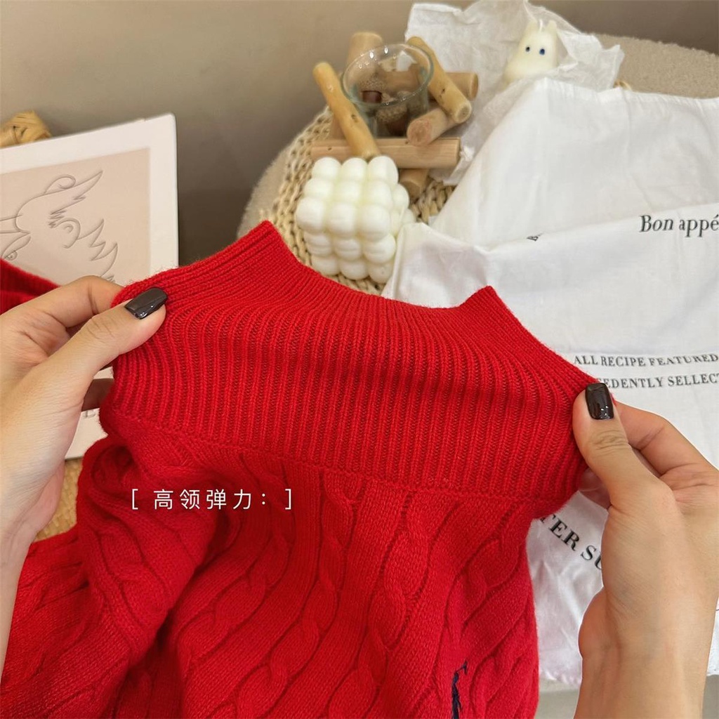 ❤Áo Sweater Dệt Kim Dày Dặn Thời Trang Năm Mới Phong Cách Hàn Quốc Cho Bé Trai Và Gái