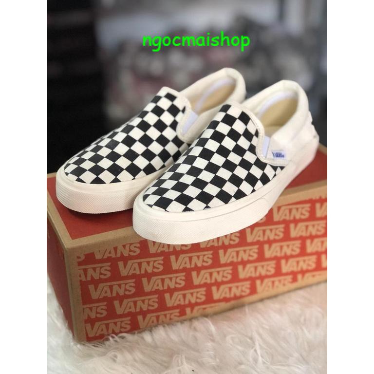 Giày vans slip on caro lười nam nữ đẹp , GIÀY VANS OLD SKOOL  hot hit 2023