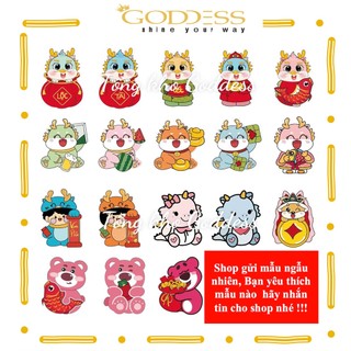 Combo 100 cái lì xì chibi - lì xì tết giáp thìn 2024 chipi rồng dễ thương phản quang lấp lánh giá sỉ
