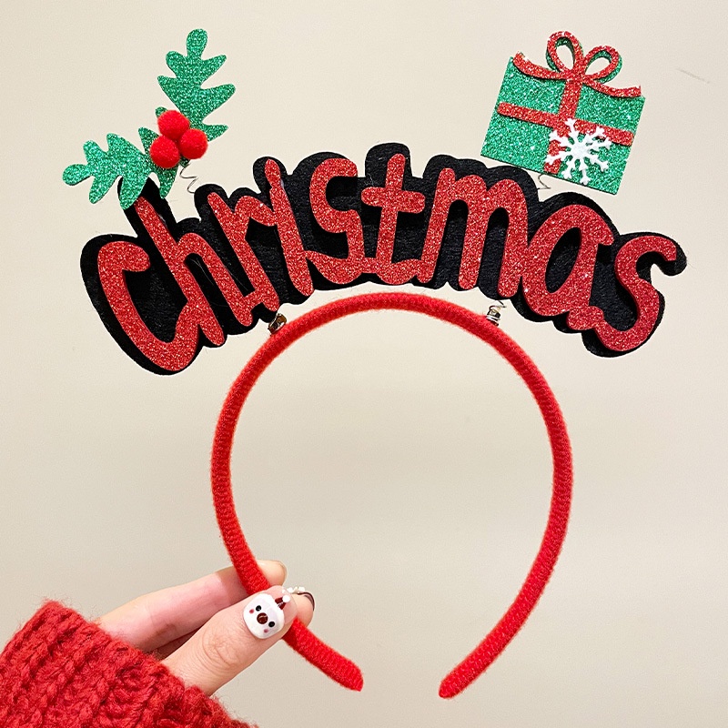 2023 Kids Headband Halloween Cosplay Hair Cartoon Elk Snowflake Bow Hairband Birthday Party Headwear Christmas Gift Accessories 0AZT