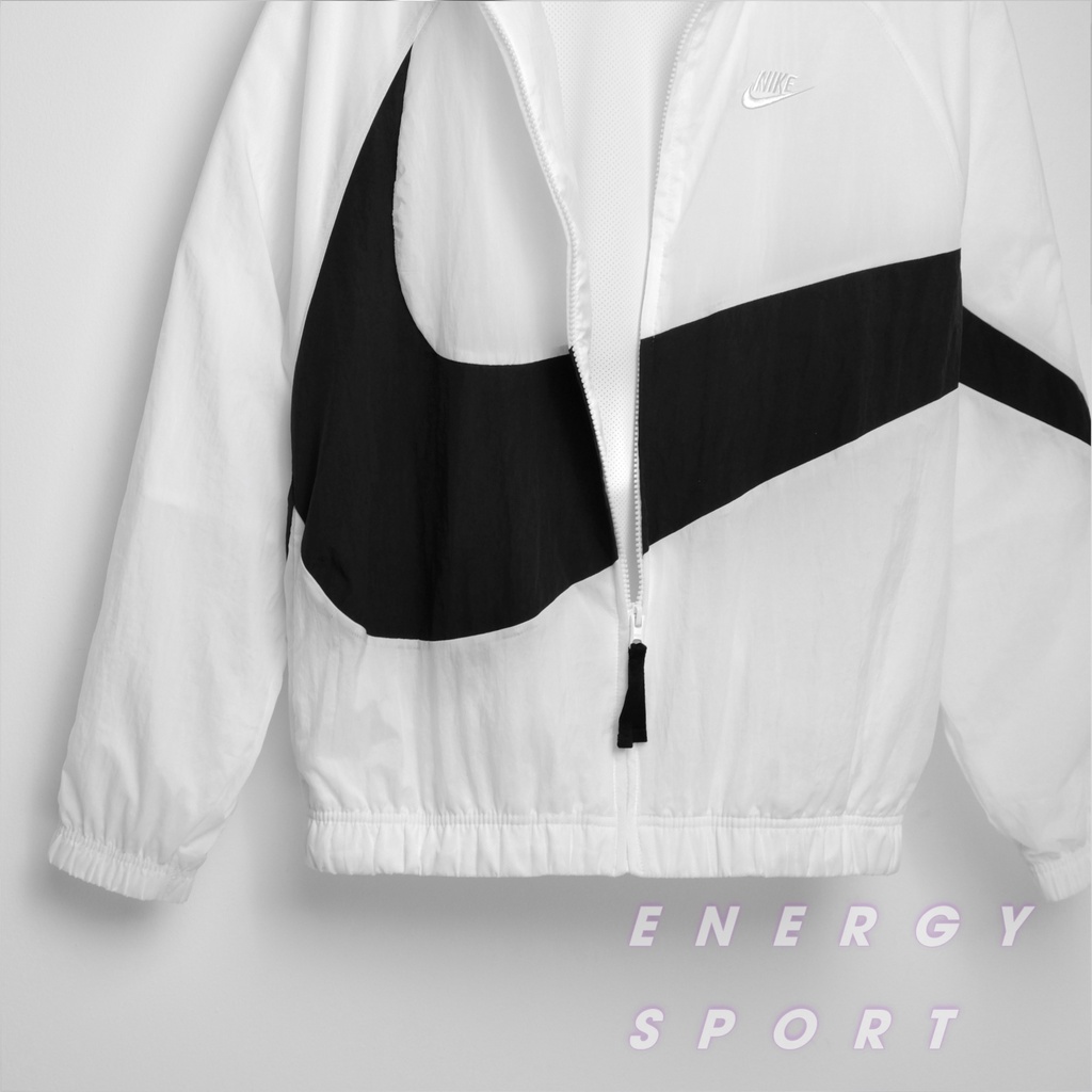 Áo Khoác Gió Unisex Cho Nam Nữ Nike Sportswear Big Swoosh Woven Jacket - Trắng