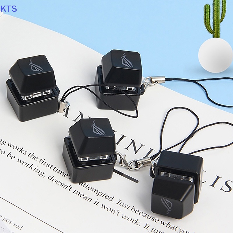 Kts Mặt Vòng cổ Hình Phím Cơ + 1 Nút Đèn led muyu deion Giảm Căng Thẳng