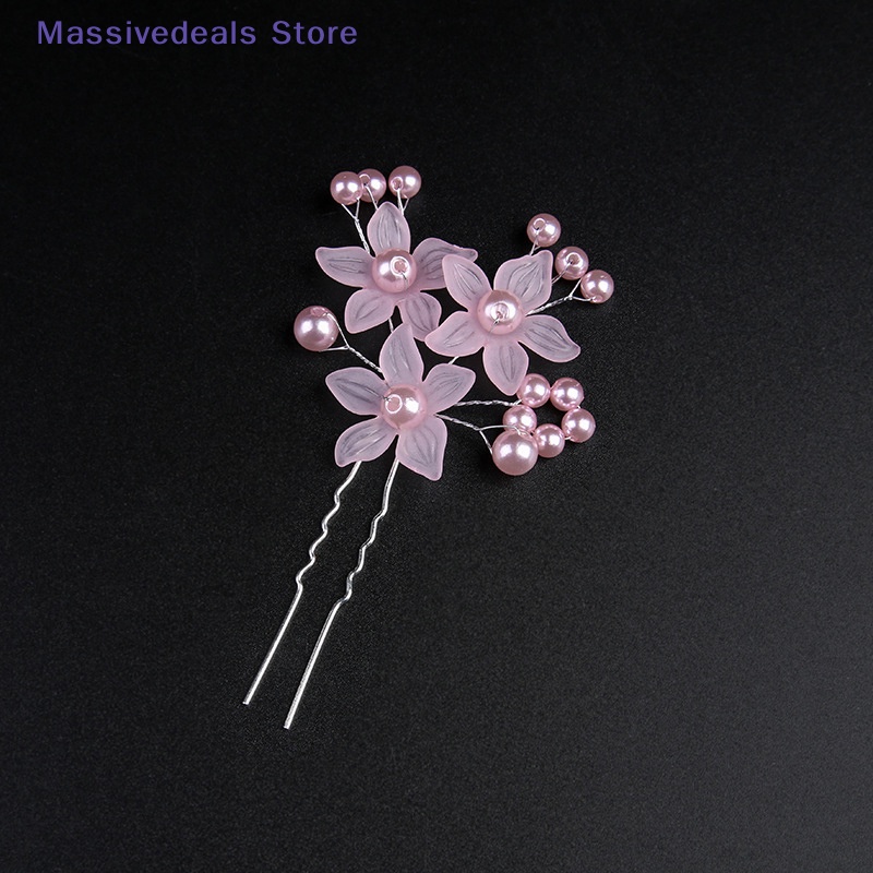 Trâm Cài Tóc Hình Hoa Đính Ngọc Trai Thủ Công Cho Cô Dâu Mới