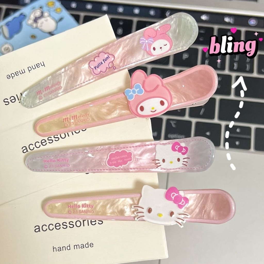 Kẹp Tóc Hình Mèo kitty Dễ Thương Phong Cách Nhật Bản