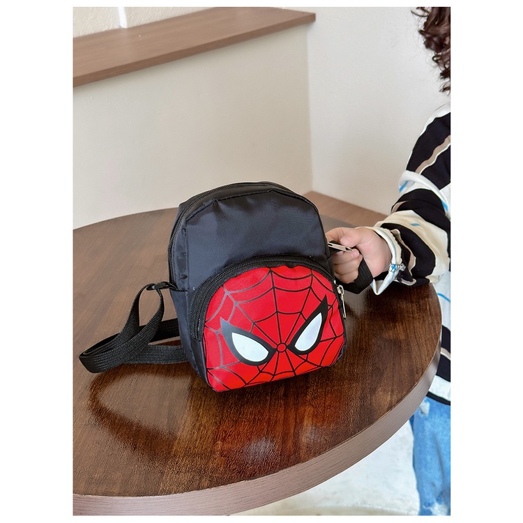 Túi Đeo Chéo Hình Người Nhện Hoạt Hình Thời Trang 2023 Dành Cho Học Sinh Tiểu Học Ví