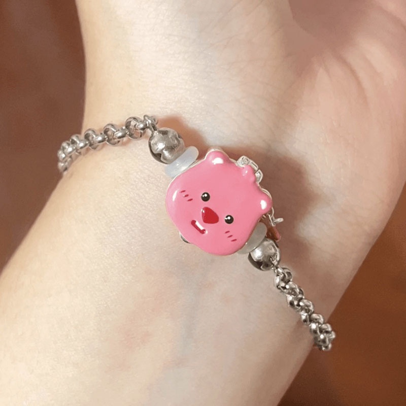 Kawaii loopy Vòng Tay Thiết Kế Hoạt Hình Màu Hồng Dễ Thương Cá Tính Làm Quà Tặng Dành Cho Bạn Nữ