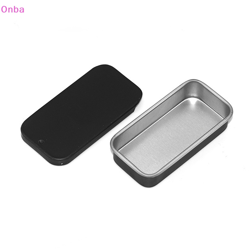 Hộp Thiếc mini Hình Chữ Nhật Rỗng Bằng Kim Loại Mạ Thiếc Đựng Thuốc Viên / Kẹo onba vn