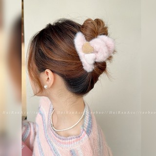 Kẹp TóC HìNh Cá MậP PhốI Lông Nhung ThờI Trang Cho Nữ
