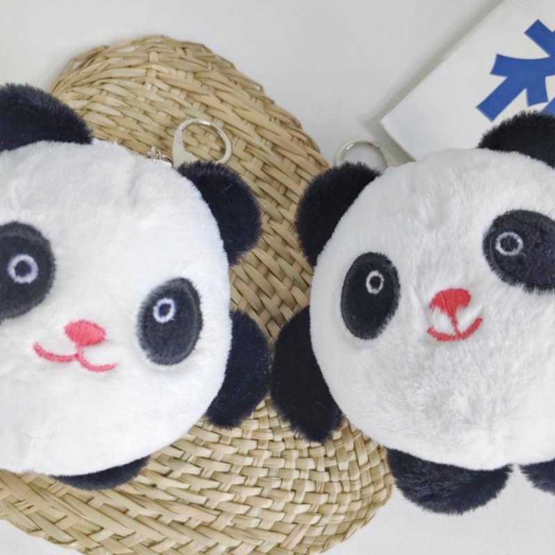 Móc Khóa Gấu Trúc Nhồi Bông Mềm Mại Đáng Yêu