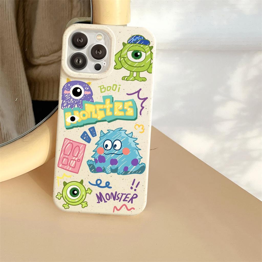 Ốp lưng điện thoại iphone lúa mì Cartoon Monster cạnh vuông 6/6plus/7/8/plus/x/xs/xr/11/12/13/14/15/pro/max/promax