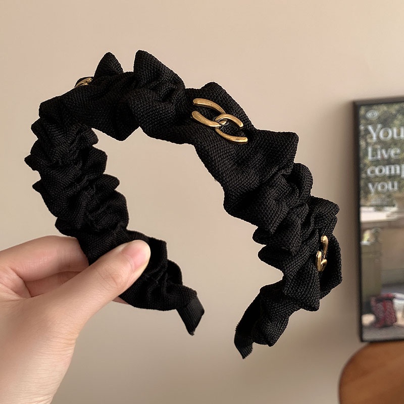 Đen Băng Đô Cài Tóc Phong Cách Hàn Quốc Cao Cấp Cho Nữ