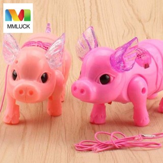Mmluck Đồ Chơi Mô Hình Chú Heo Điện Tử Có Nhạc Màu Hồng Nhạc Cho Bé