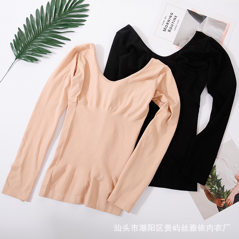 Áo Một Mảnh Tay Dài Cổ Thấp Phong Cách Thời Trang Thu Đông Cho Nữ