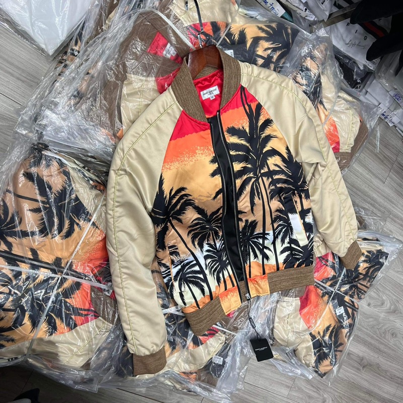 Áo khoác bomber dsq cây dừa cam sc new 4700