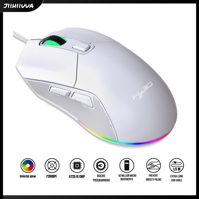Chuột gaming jl- x300 ergonomic 7200dpi 12 rgb Có Dây Và Đèn Led Dùng Để Chơi Game
